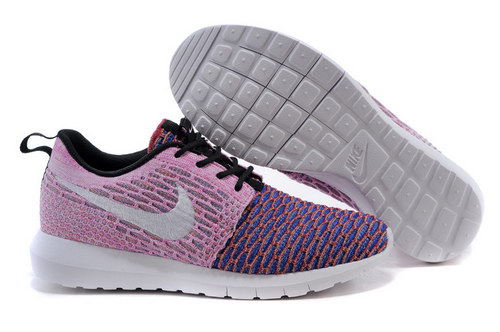Womens Nike Flyknit Roshe Run Blue And Purple Discount